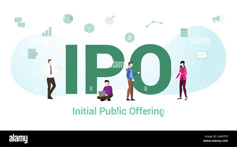 Ipo Initial Public Offering Concept With Big Word Or Text And Team