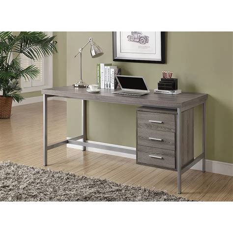 Monarch Specialties Corner Computer Desk In Grey The Home Depot Canada