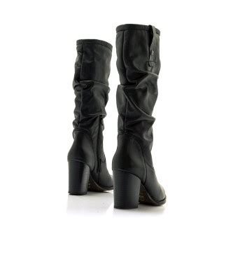 Mustang Botas de Piel Uma negro Altura tacón 7 50cm Tienda