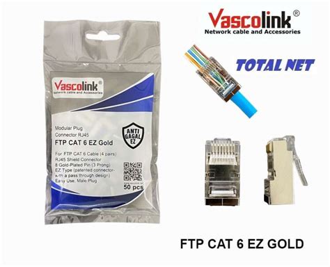 Jual Vascolink Rj Ftp Cat Ez Gold Connector Ftp C Isi Pcs Di