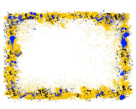 Frame Splatter Yellow Blue Background Printable Artwork Splash Frame ...