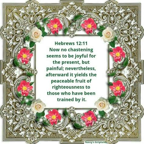 An Ornate Frame With Flowers And The Words Hebrews Now No