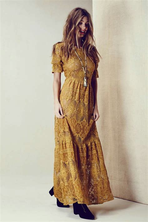 For Love And Lemons Yellow Boho Dress Yellow Bohemian Dress Maxi Dress