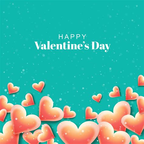 Valentines Day Greeting Card With Shiny Orange Hearts 692863 Vector Art