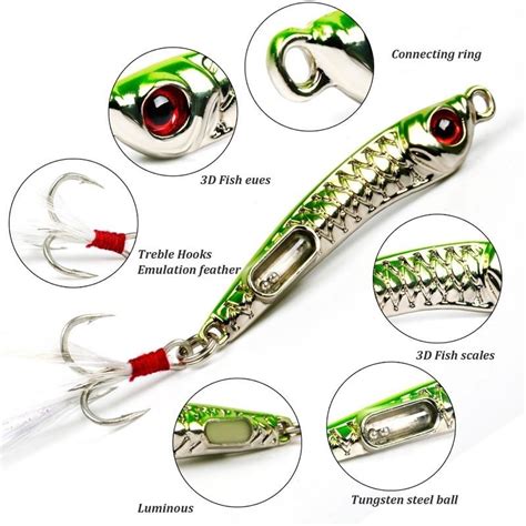 Pcs Lot Jigs Fishing Lures Lifelike Hard Bait Sinking Metal Spoons