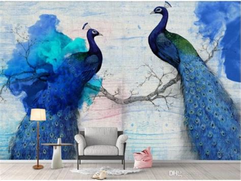 Wall Art Peacock Painting X Wallpaper Teahub Io