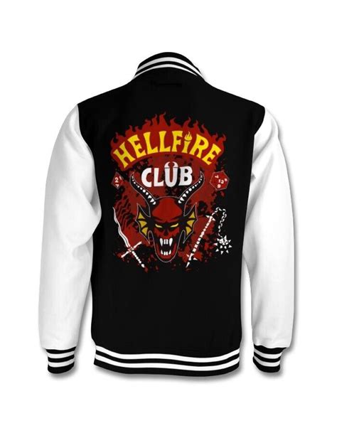 Stranger Things Hellfire Club College Wool Leather Varsity Jacket