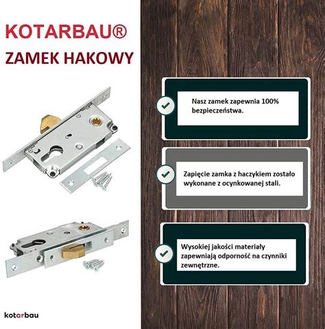 zamek hakowy bramy drzwi przesuwnej garażu f 30 Kotarbau