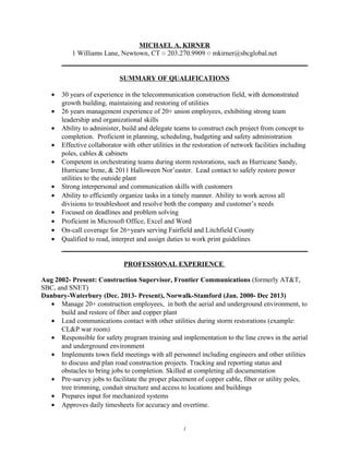 Kirner Resume Pdf