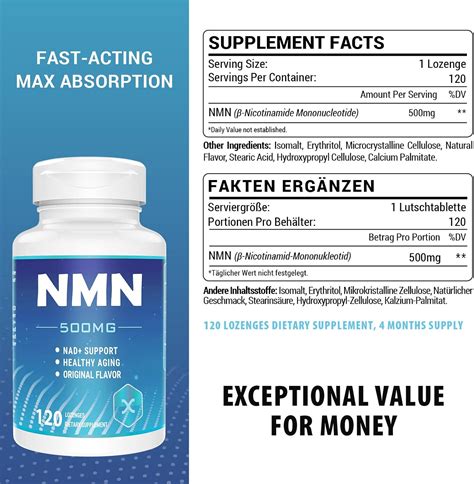 Buy Xmghtu Sublingual Nmn Mg Fast Acting Max Absorption Nmn