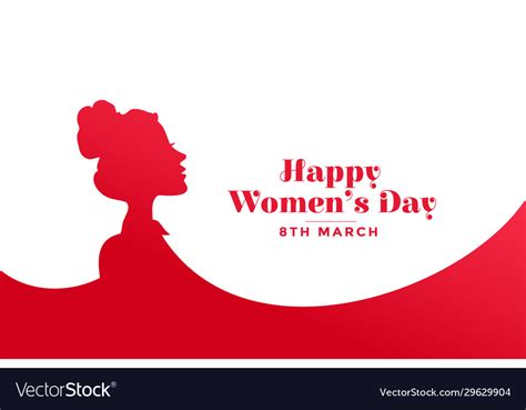 Happy Womens Day Banner In Creative Style Vector Image