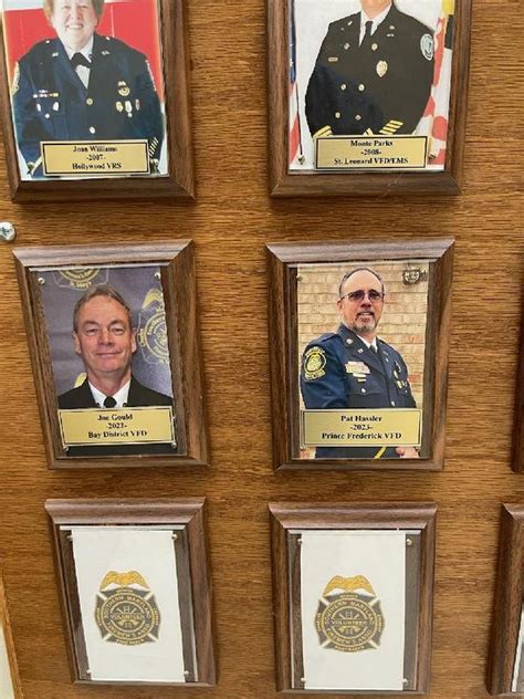 Smvfa Plaques Updated Southern Maryland Volunteer Firemens Association