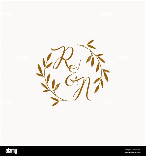 Rn Initial Wedding Monogram Logo Design Stock Vector Image And Art Alamy