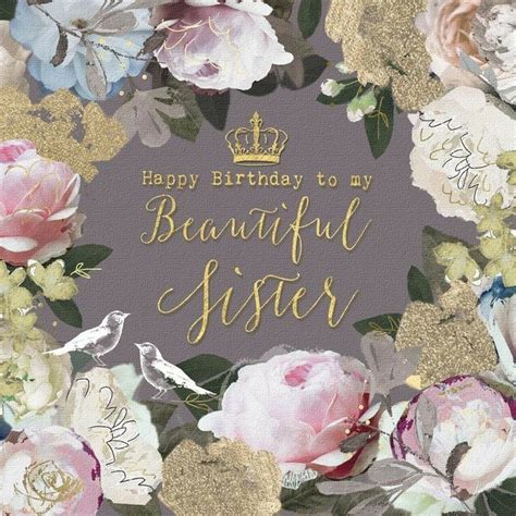 Birthday Quotes Happy Birthday Greetings Sister Floral With