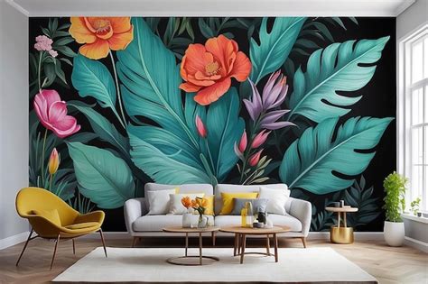 Premium AI Image | Bold Wall Murals Feature striking and unique wall ...