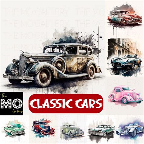 Classic Cars Watercolor Portraits