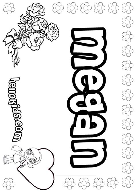 Megan Coloring Pages