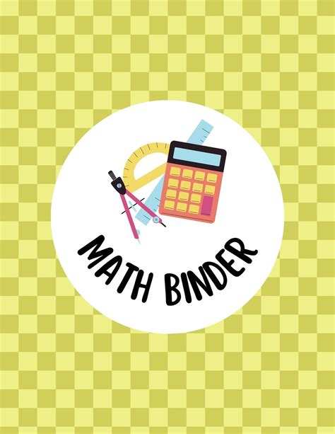 Math Binder Cover