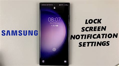 How To Change Lock Screen Notification Settings On Samsung Phone