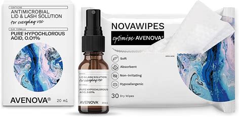 Buy Avenova Eyelid And Lash Cleanser Spray With Novawipes Contains