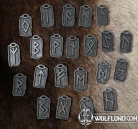 Amulett Runen Futhark Set Zink Drakkaria Runenanh Nger Amulette