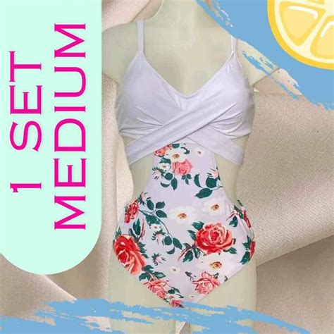 White Floral One Piece Women S Fashion Swimwear Bikinis Swimsuits