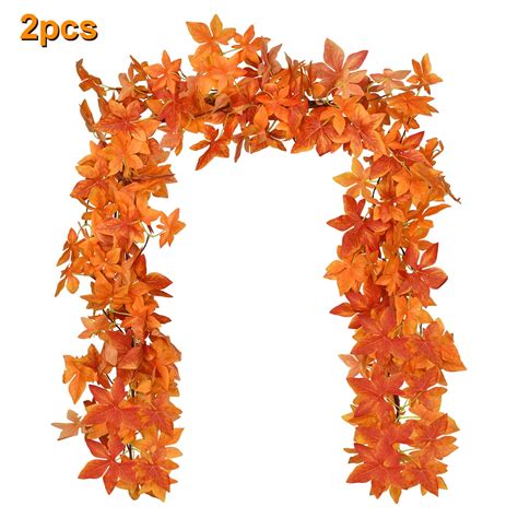 Goodwill 2 Pack Fall Garland Maple Leaf Hanging Vine Garland Artificial Autumn Foliage Garland