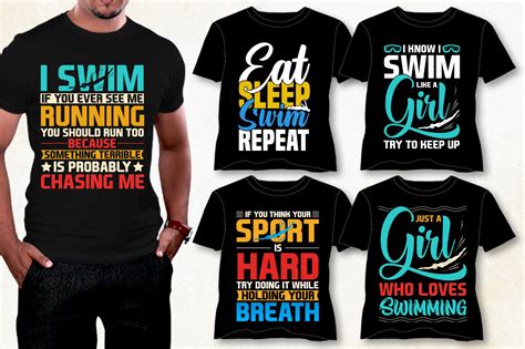 Swimming T Shirt Design Bundle Graphic By T Shirt Design Bundle