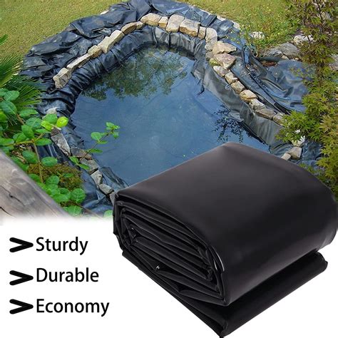 Wadoy HDPE 13 X 20 Pond Liner For Outdoor Fish Koi Ponds Backyard