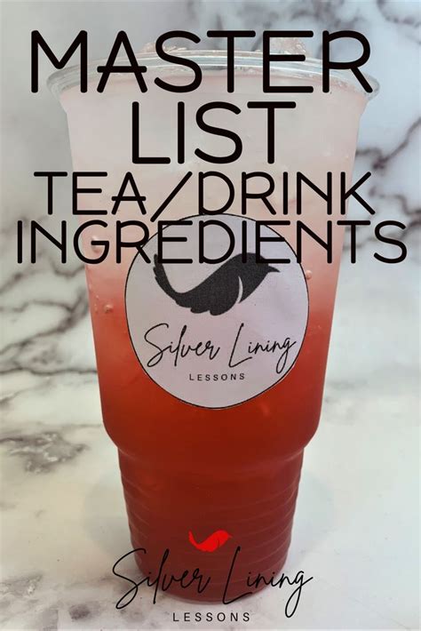 MASTER LIST – Loaded Tea Ingredients – Silver Lining Lessons | Tea ...