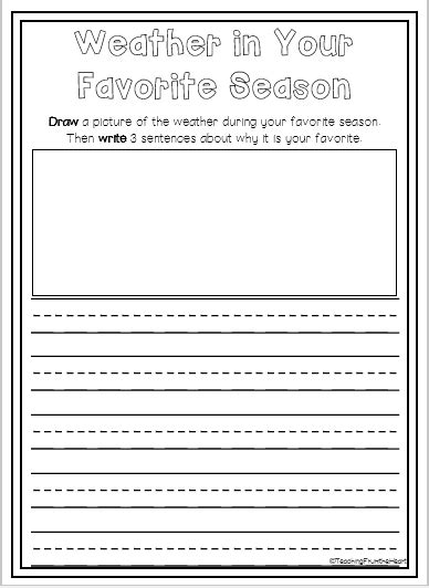 Seasonal Weather Interactive Lessons Easy Writing Weather