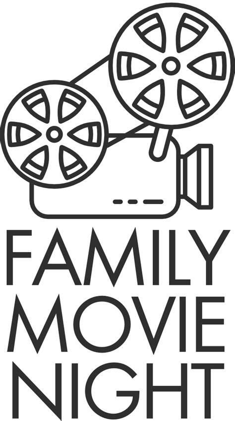 Movie Night Clip Art Black And White