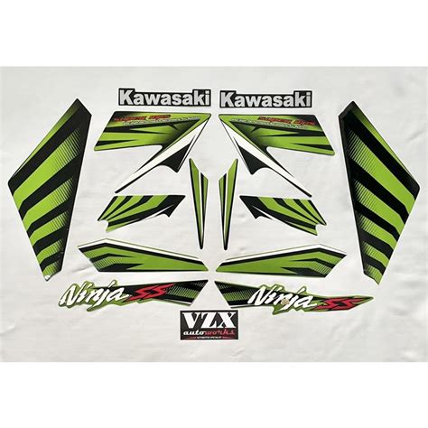 Jual Stiker Striping Stripping Lis Kawasaki Ninja SS 2014 Hijau Loreng