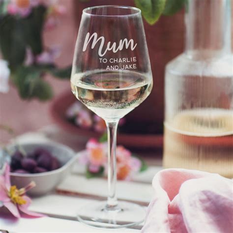 Personalised Mum Glass Becky Broome Becky Broome