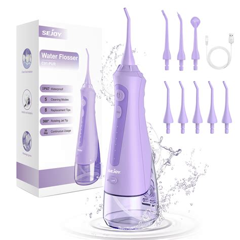 Sejoy Water Flosser Cordless Dental Oral Irrigator Pick Teeth Cleaner