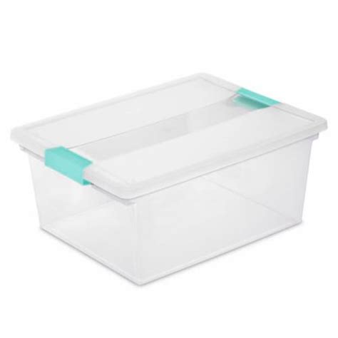 Sterilite Deep Clear Plastic Stackable Storage Bin With Clear Lid