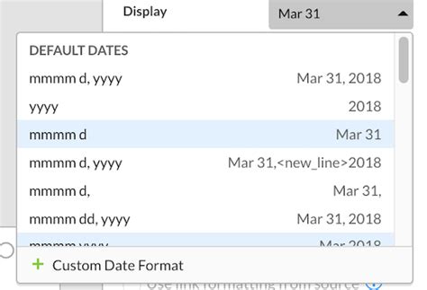 date formats support center