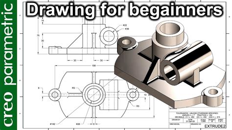 Detailing The Drawing In Creo Parametric For Beginners Youtube