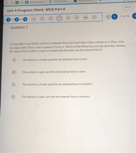 Solved Unit 4 Progress Check MCQ Part A 12 13 14 15 16 4 Of Chegg