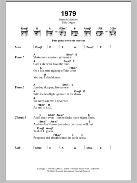 1979 By The Smashing Pumpkins Guitar Chords Lyrics Guitar Instructor