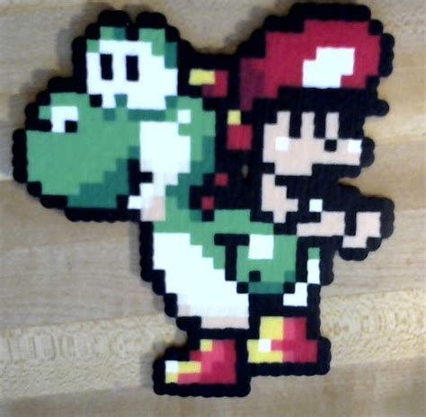 Yoshi S Island Perler Mario Characters Bead Sprite Pixel Art