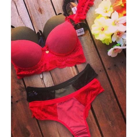 Conjunto Calcinha e Sutiã Bojo Lingerie Moda Íntima Persex