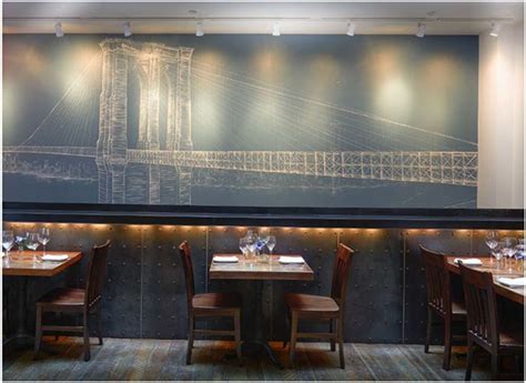 Brooklyn Bridge Restaurant Mural Created By Piero Manrique Of Manrique