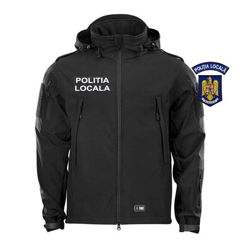 Jacheta Softshell M Tac Neagra Cu Insemne Politia Locala With