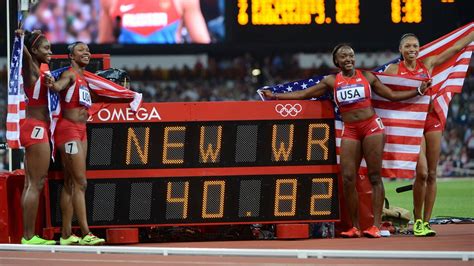 "I just paused" - Allyson Felix reacts to breaking 4x100 relay world record