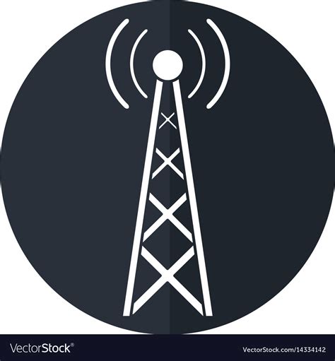 Radio Antenna Transmission Mast Communication Vector Image