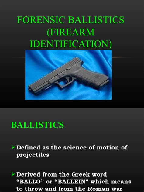 Forensic Ballistics | PDF | Firearms | Bullet