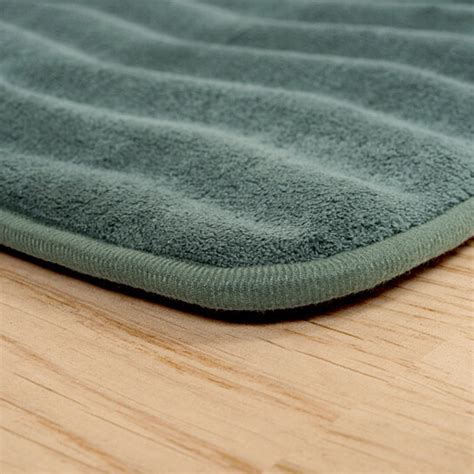 Buy Lavish Home Memory Foam Extra Long Bath Rug Mat Green 24x60 By