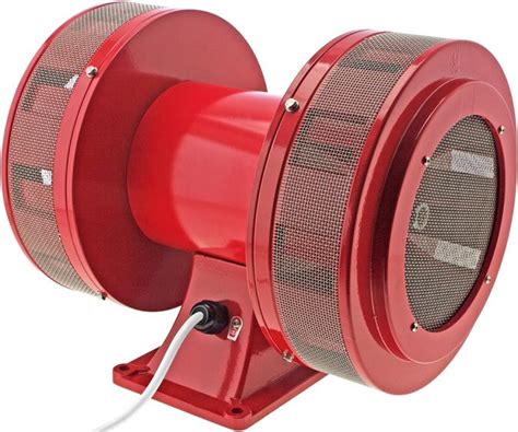 Vixen Horns Vxs 2245ar Industrial Electric Motor Siren 220v Red Vixen