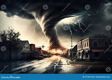 Huge Tornado Funnel Destroys City Destruction And Cataclysms Due To A